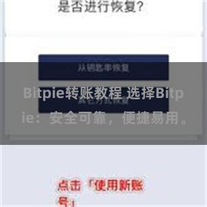 Bitpie转账教程 选择Bitpie：安全可靠，便捷易用。