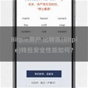 Bitpie用户 比特派(Bitpie)钱包安全性能如何？