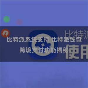 比特派系统支持 比特派钱包跨境支付功能揭秘