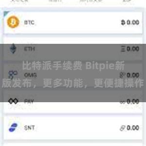 比特派手续费 Bitpie新版发布，更多功能，更便捷操作