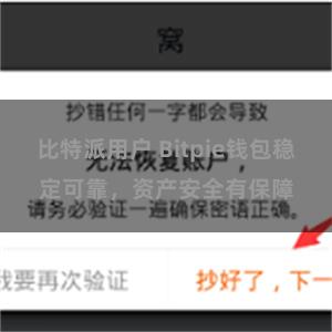比特派用户 Bitpie钱包稳定可靠，资产安全有保障