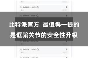 比特派官方  最值得一提的是诓骗关节的安全性升级