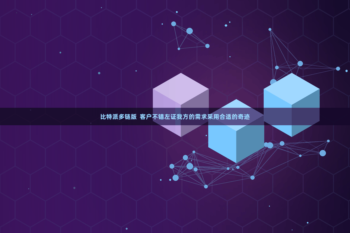 比特派多链版  客户不错左证我方的需求采用合适的奇迹